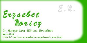 erzsebet moricz business card